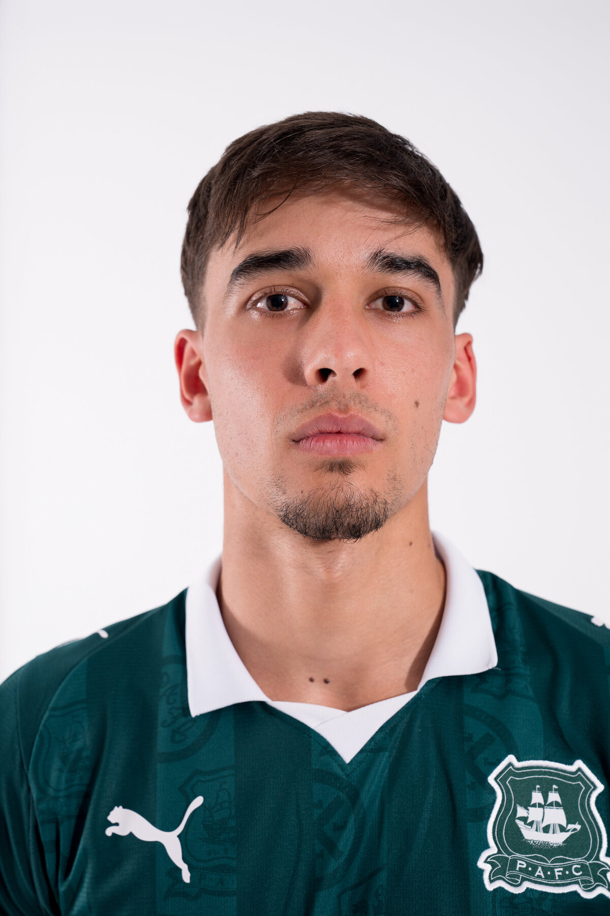 Headshot of professional football soccer player Tomas Uniatowicz who played for Plymouth Arglye at TST 2025 in Cary NC.