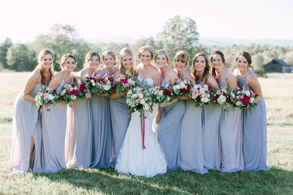 Bridesmaids at Panorama Farms in Charlottesville, VA