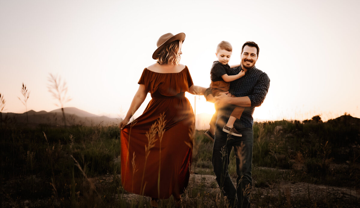 family sunset love photo