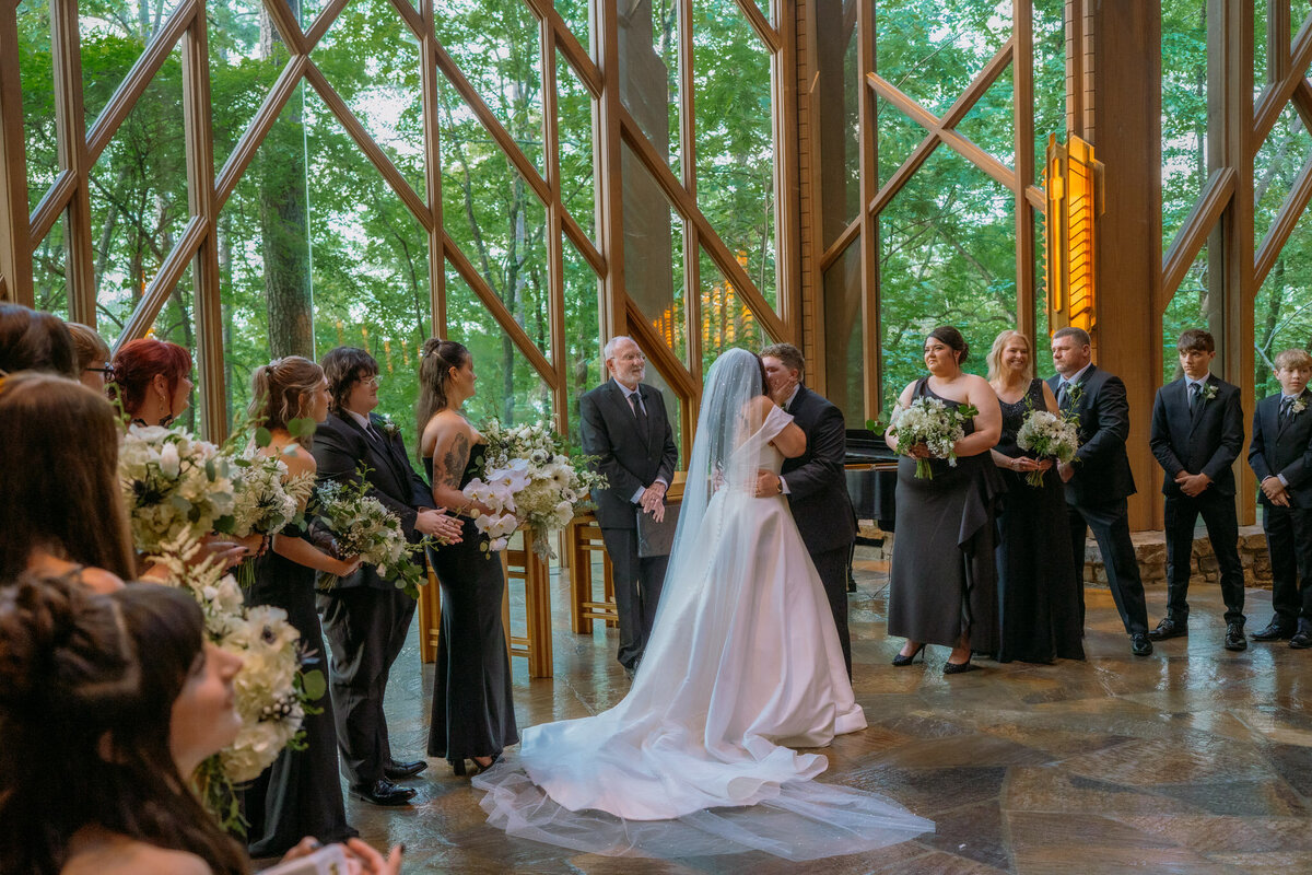 Elopement Wedding taking place at Anthony Chapel in Hot Springs, Arkansas