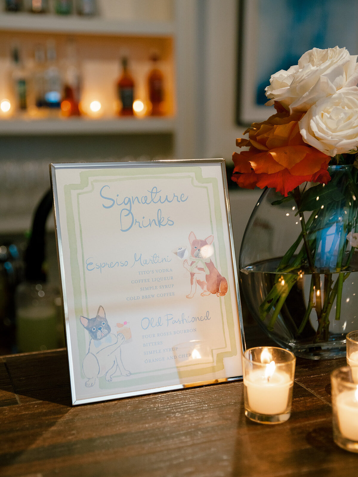 Specialty cocktail sign