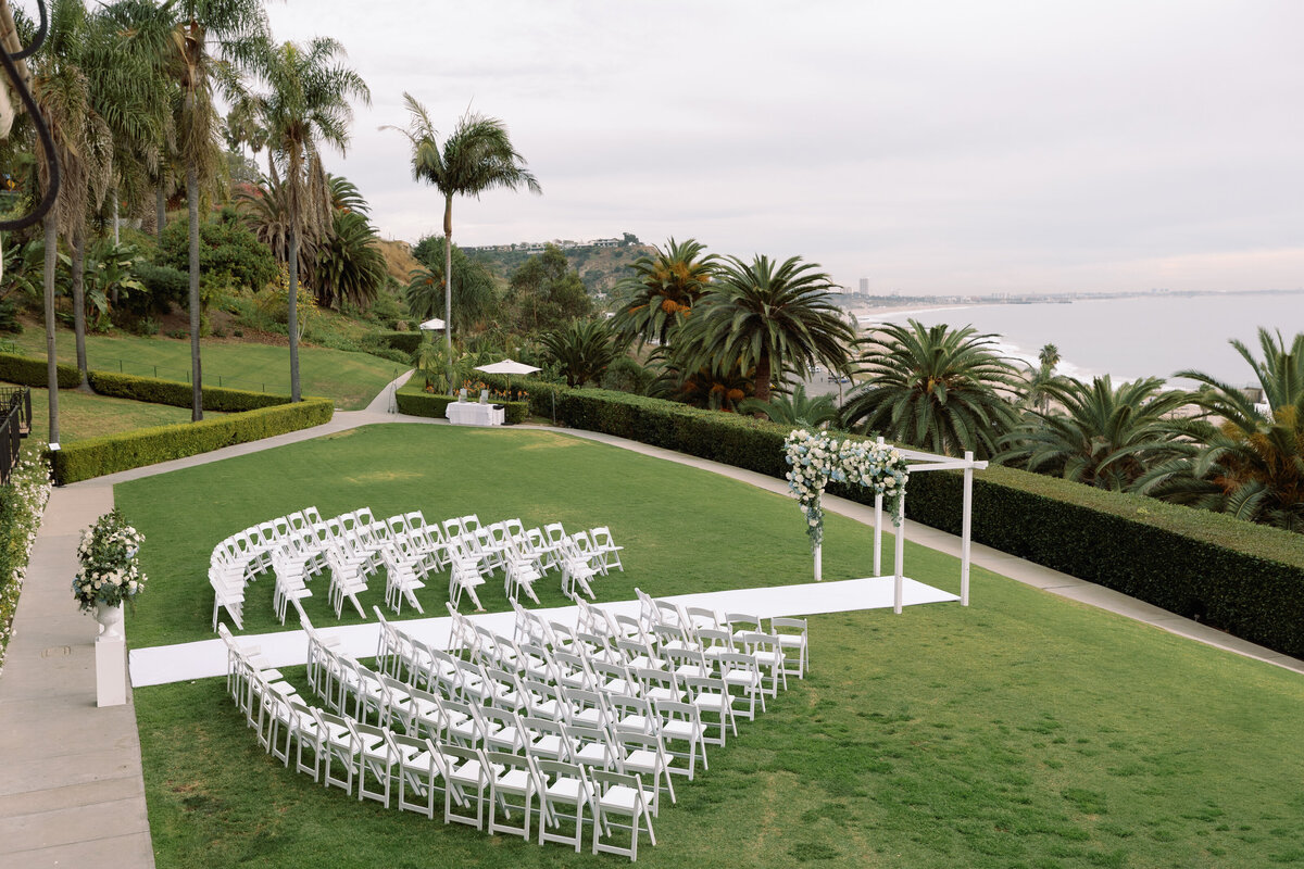 Ceremony site at bel Air Bay Club