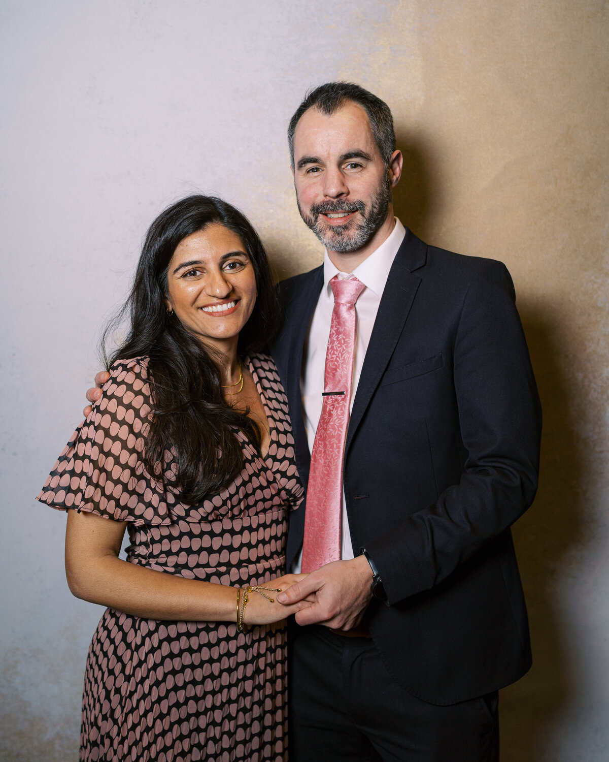 Wedding guests in wedding portrait studio wedding photobooth