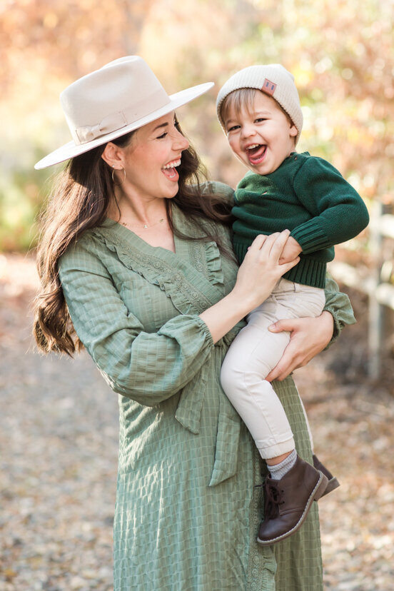 mother-and-son-laughing-mission-trails-san-diego-portrait