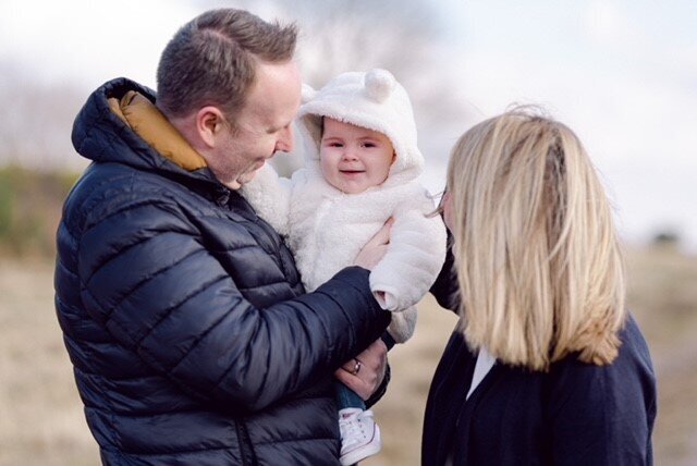 Mum dad and daughter