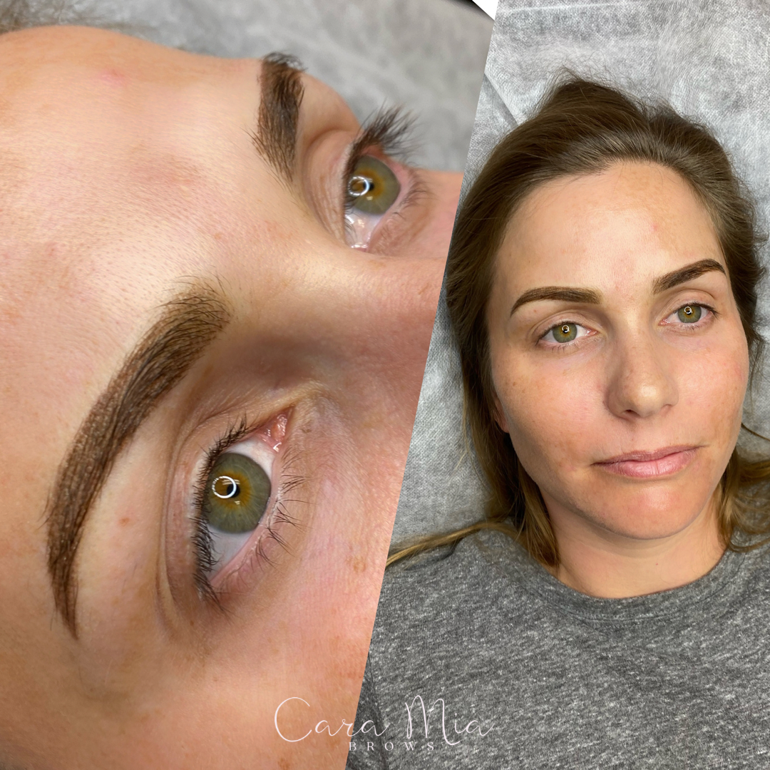 Ombre Powder Brows before and after