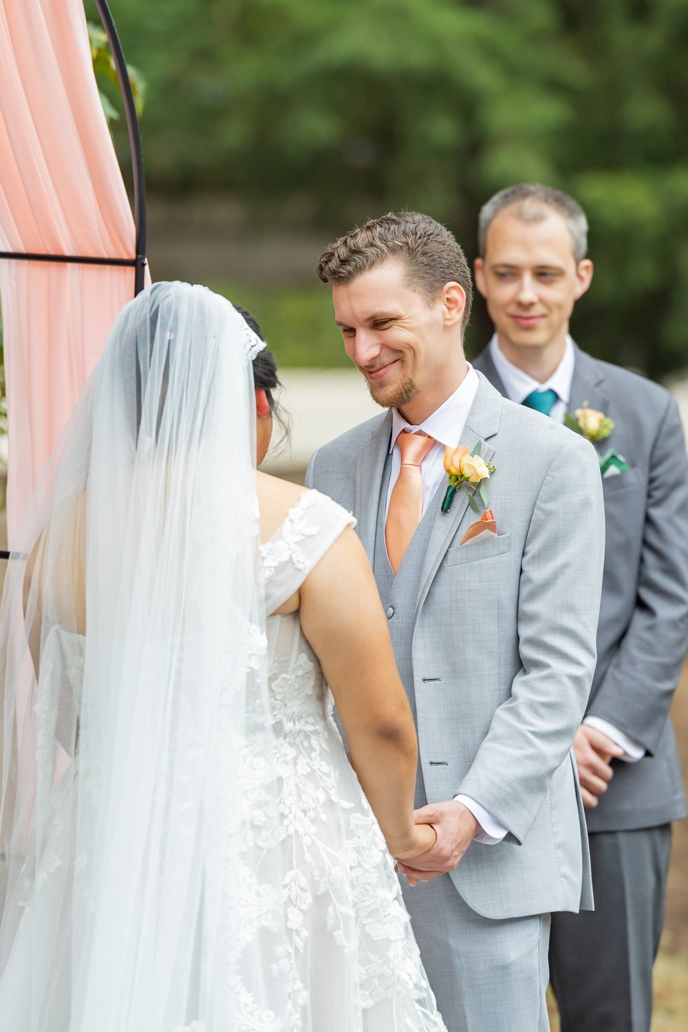 bride and groom vows alter