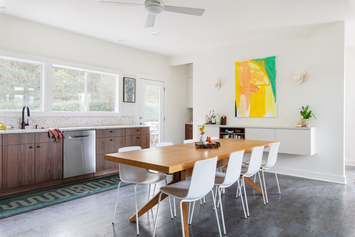 midcentury modern kitchen walnut cabinets 13