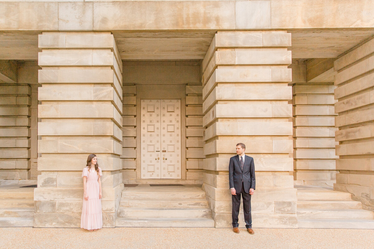 Ohio Downtown Engagement Photos Beautiful