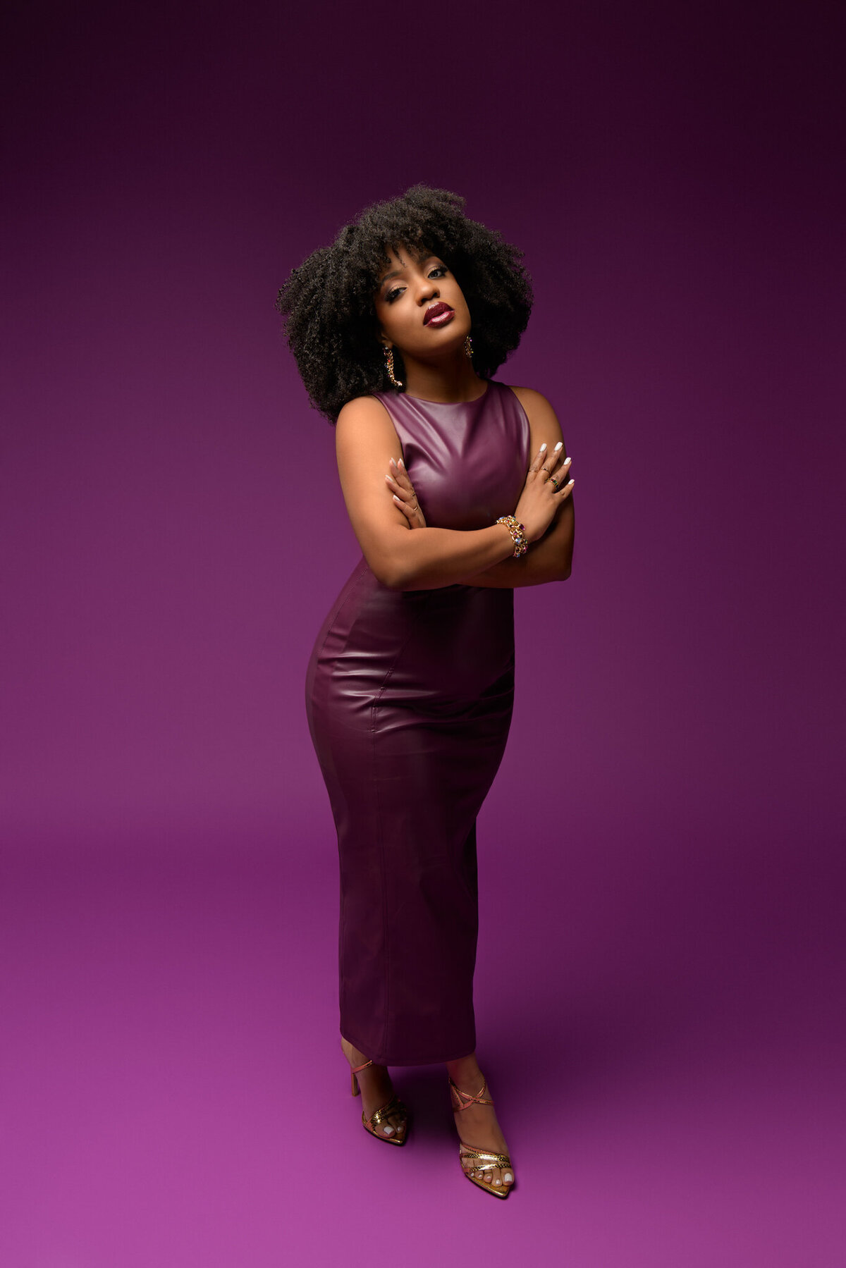 Branding portrait of a BIPOC female business owner photographed in Seattle, designed to highlight her confidence and leadership in an elevated, editorial style.