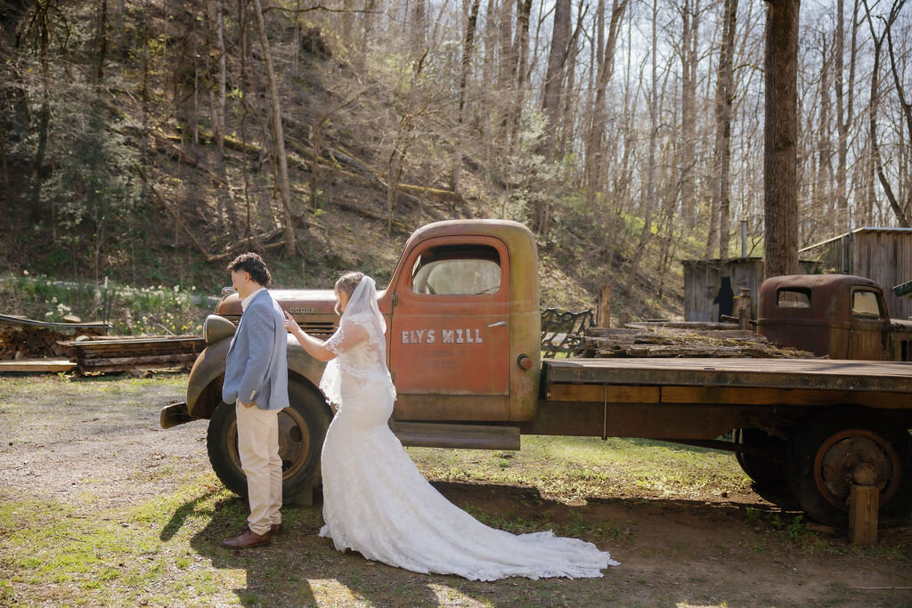 first look in front of the Ely's Mill truck