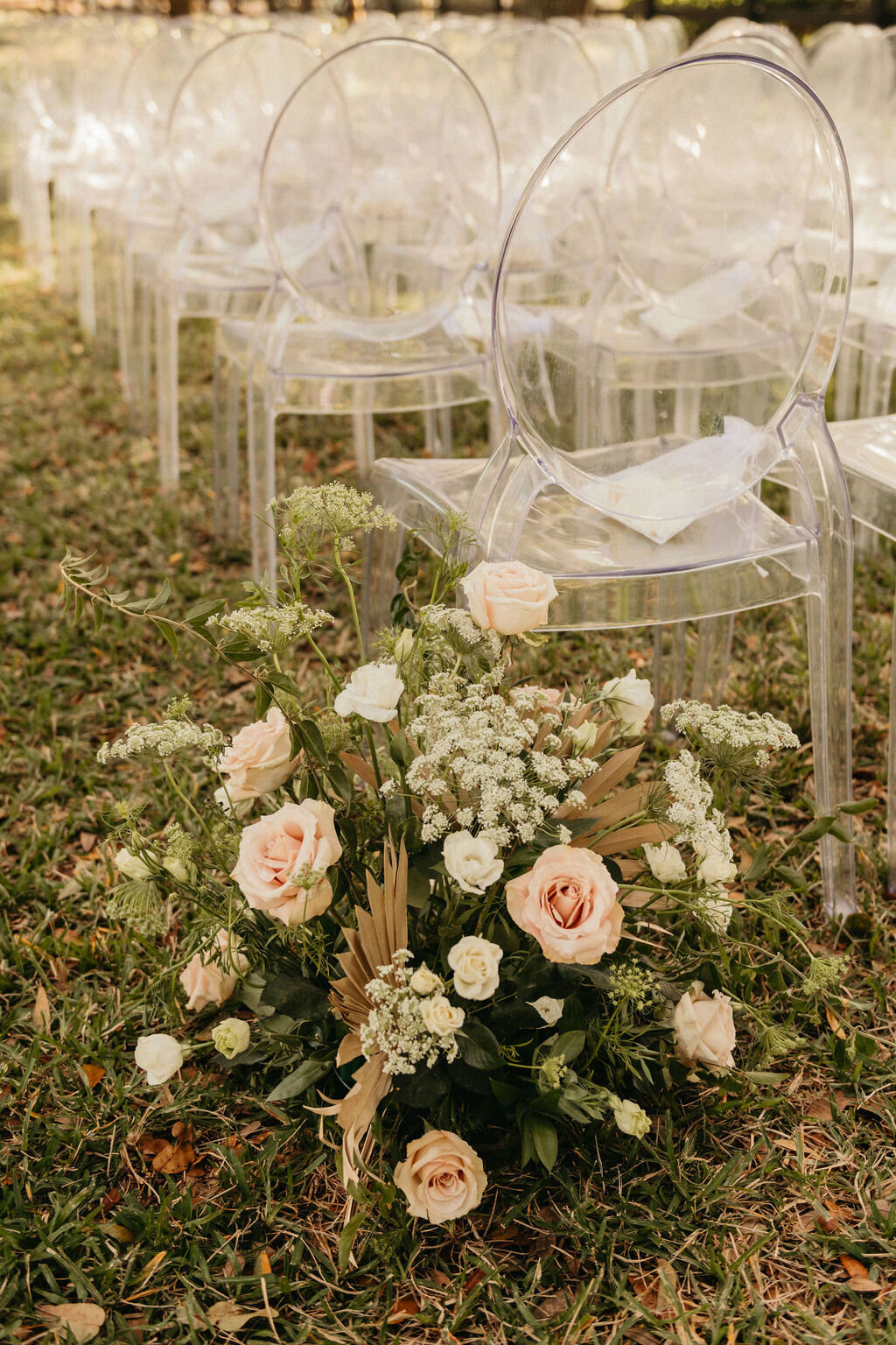 7 - Mision Lago Estate Wedding Enchanted Garden Ceremony Flowers - Tampa Bay Wedding Planner