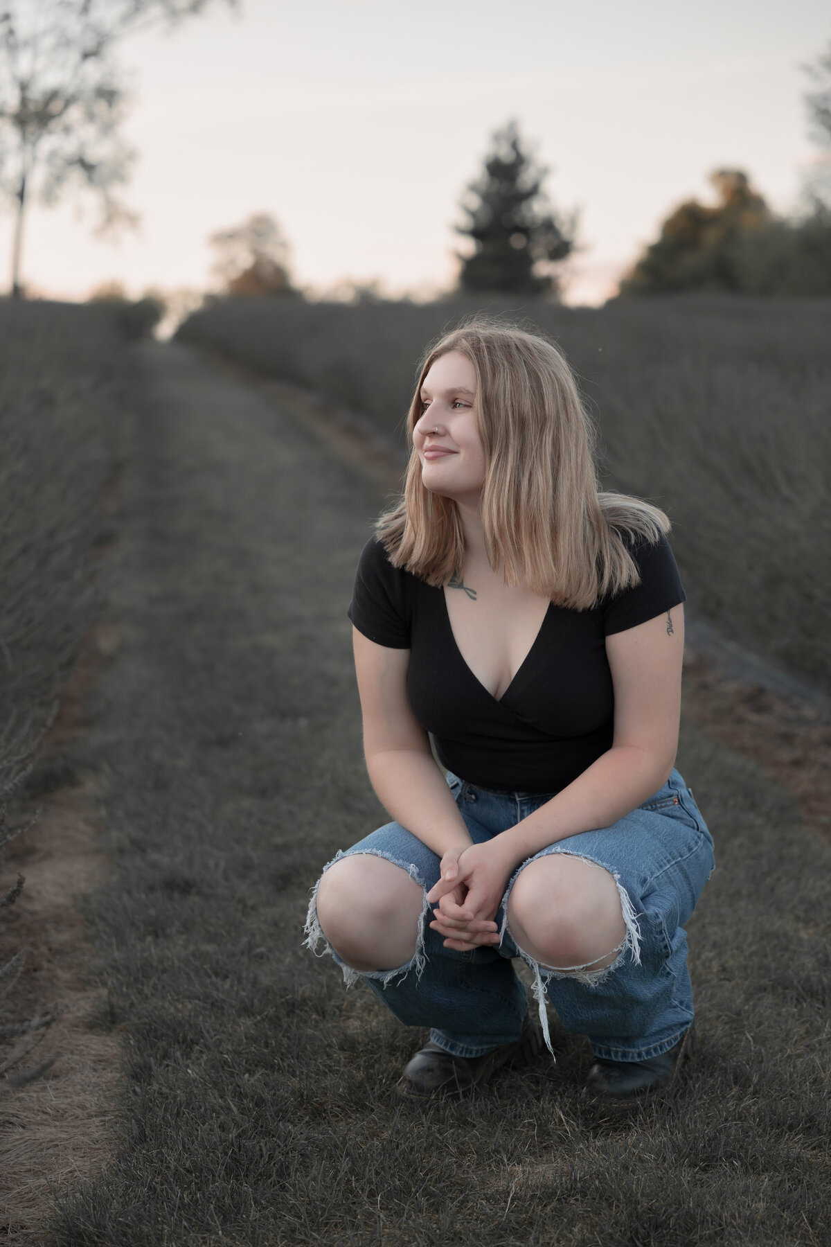 Senior-photo-lavender field- Imlay city-Michigan -1