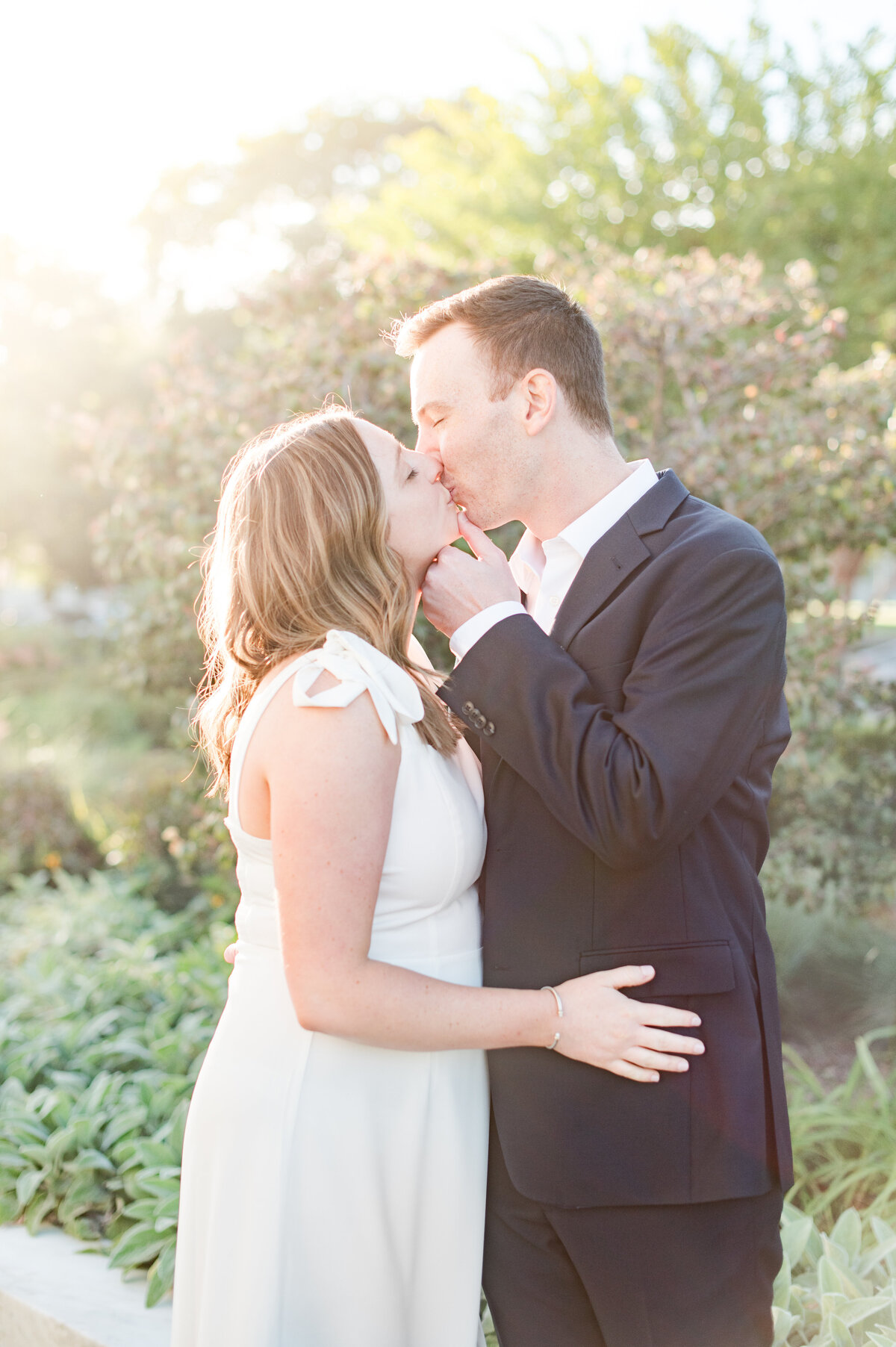 sunny hazy image of couple at sunsrise
