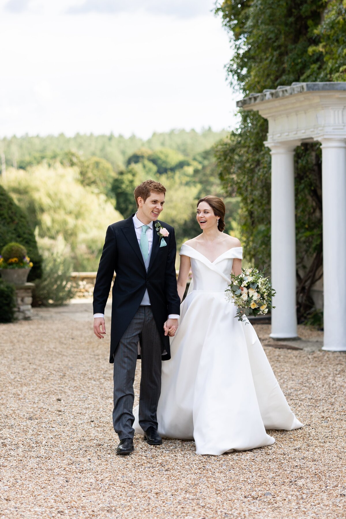 Wedding photography of bride and groom at Northbrook Park on wedding day