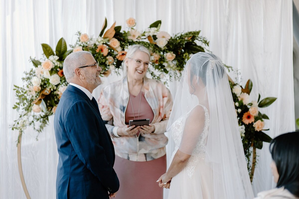 Stylish indoor wedding at creative Auckland space