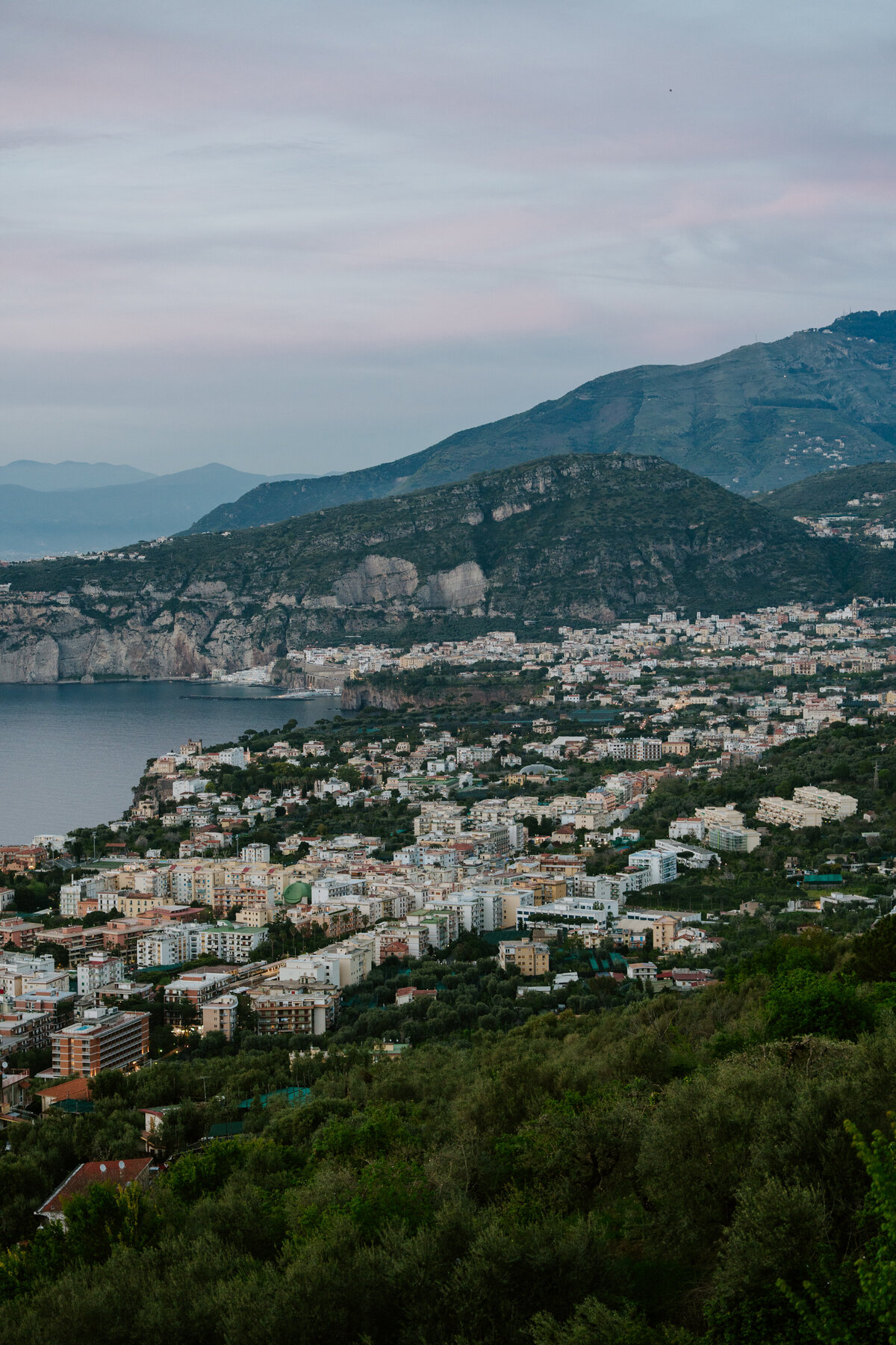 Aerial coastline view with mountains and Mediterranean Sea