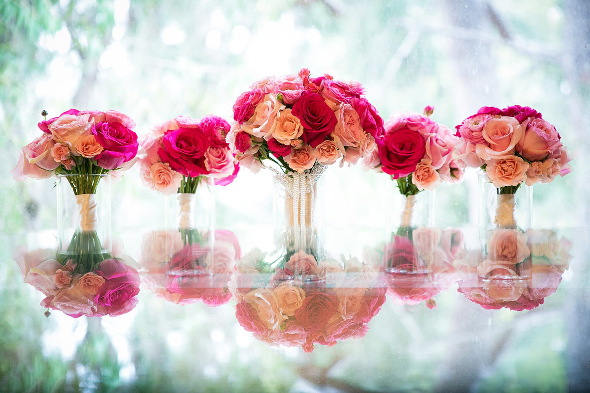 wedding photos amazing flowers pink blush and white