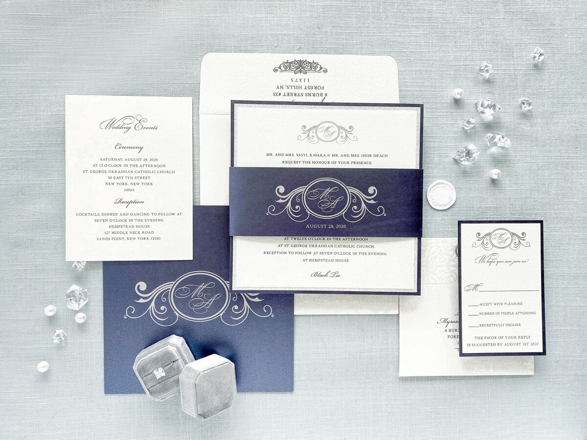 wedding stationery custom invitation suite plume and stone 56