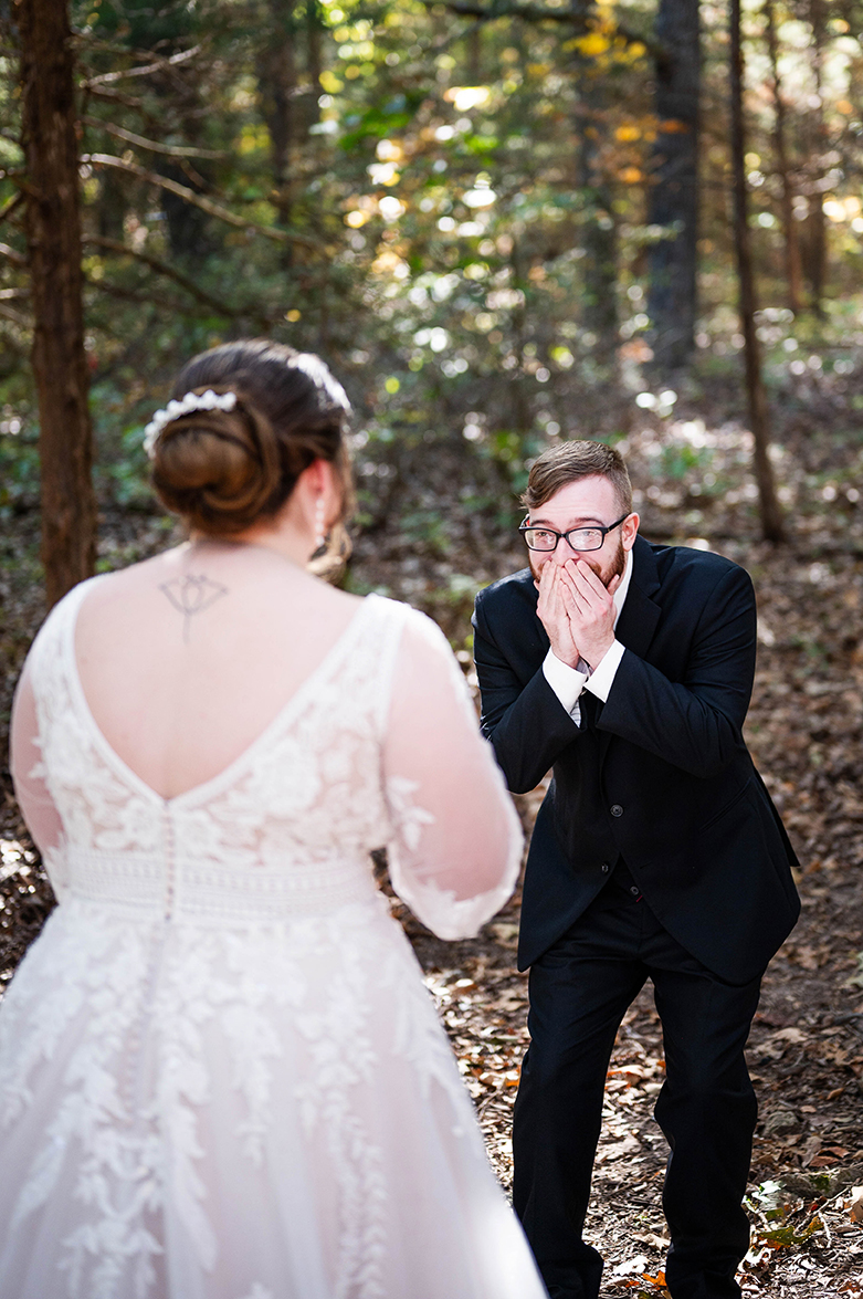 sweet first look Wedding Photography Springfield MO
