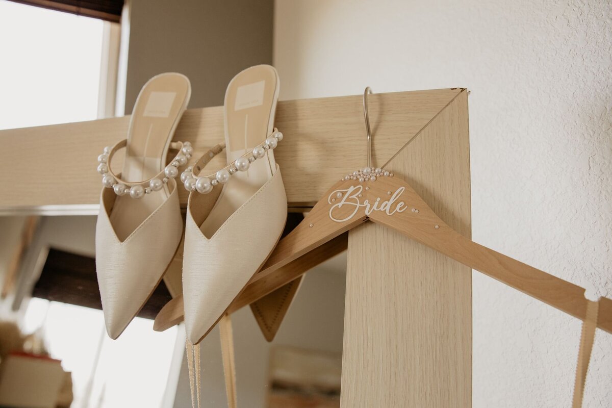 bride shoe detail