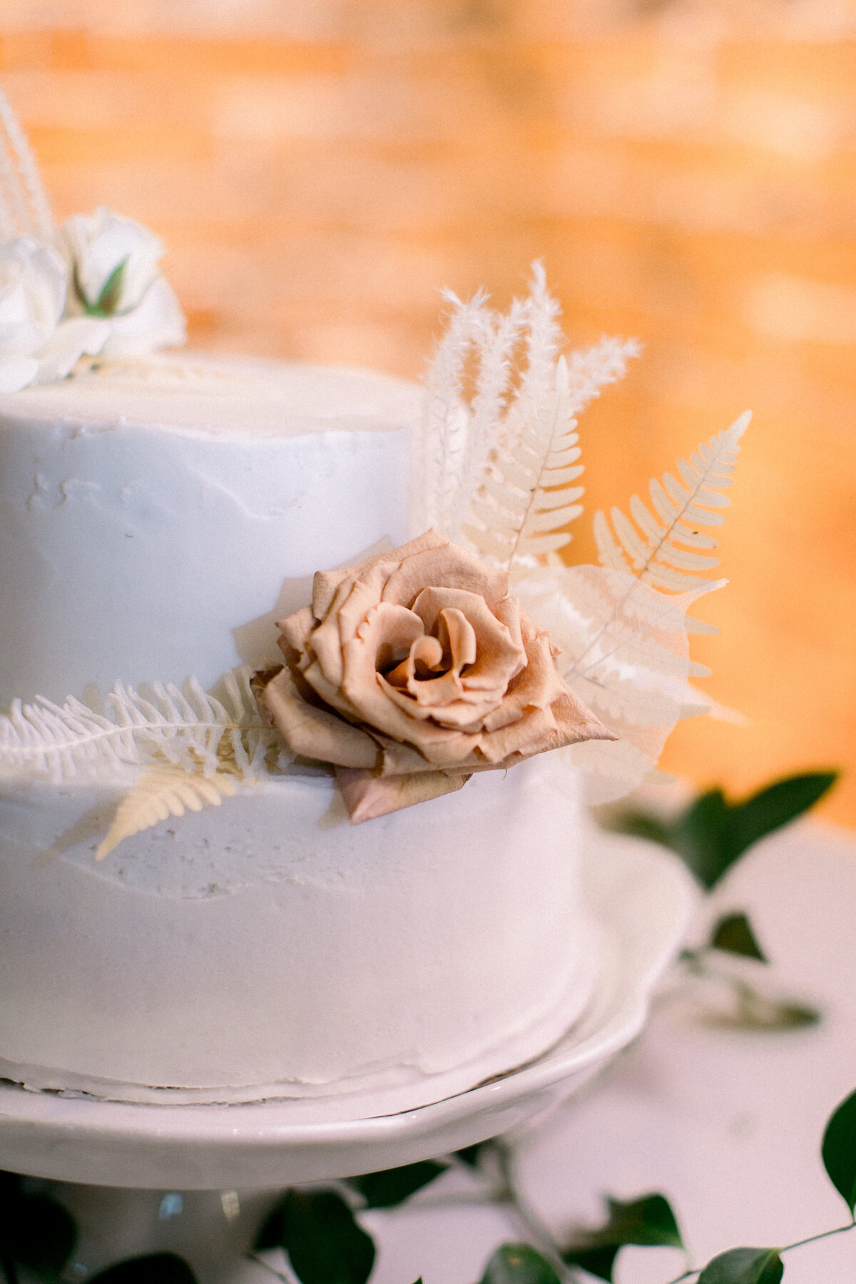 Love & Luster Floral Design Booking House protea toffee roses pampas grass boho wedding cake