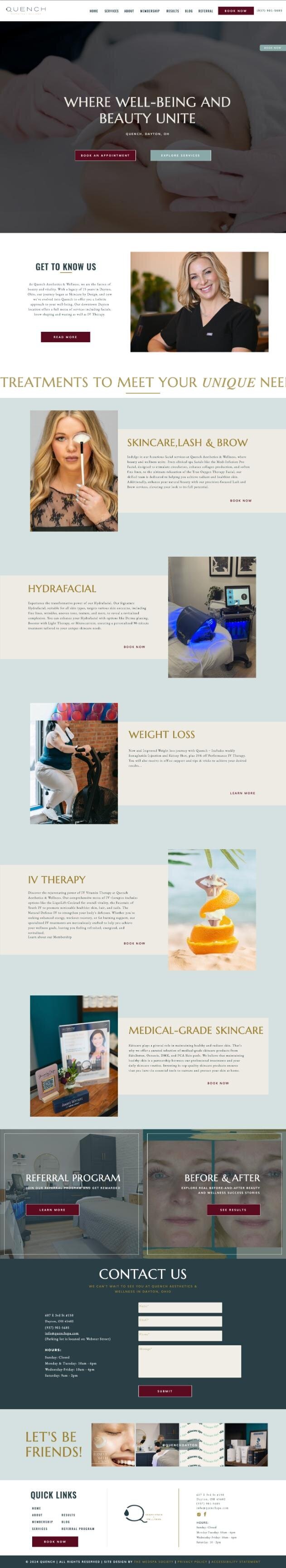 medspa website template site designs4