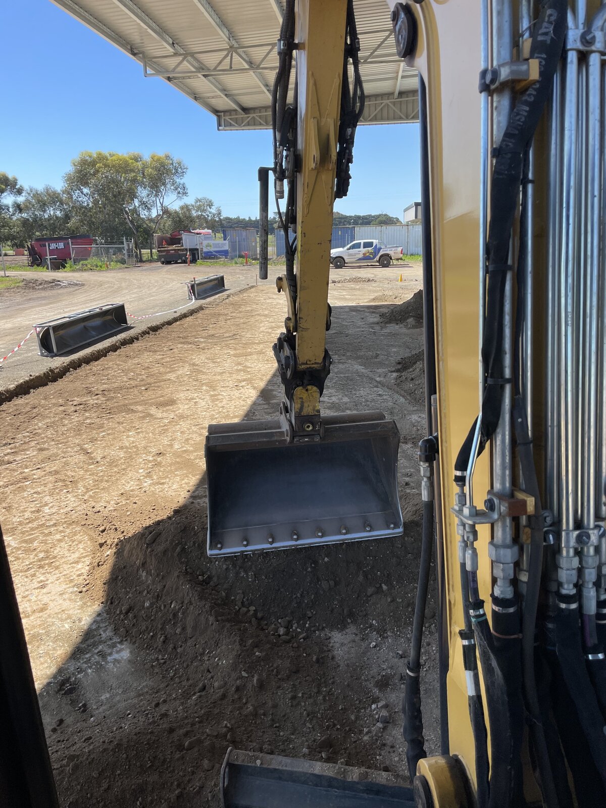 shed slab excavation and preparation