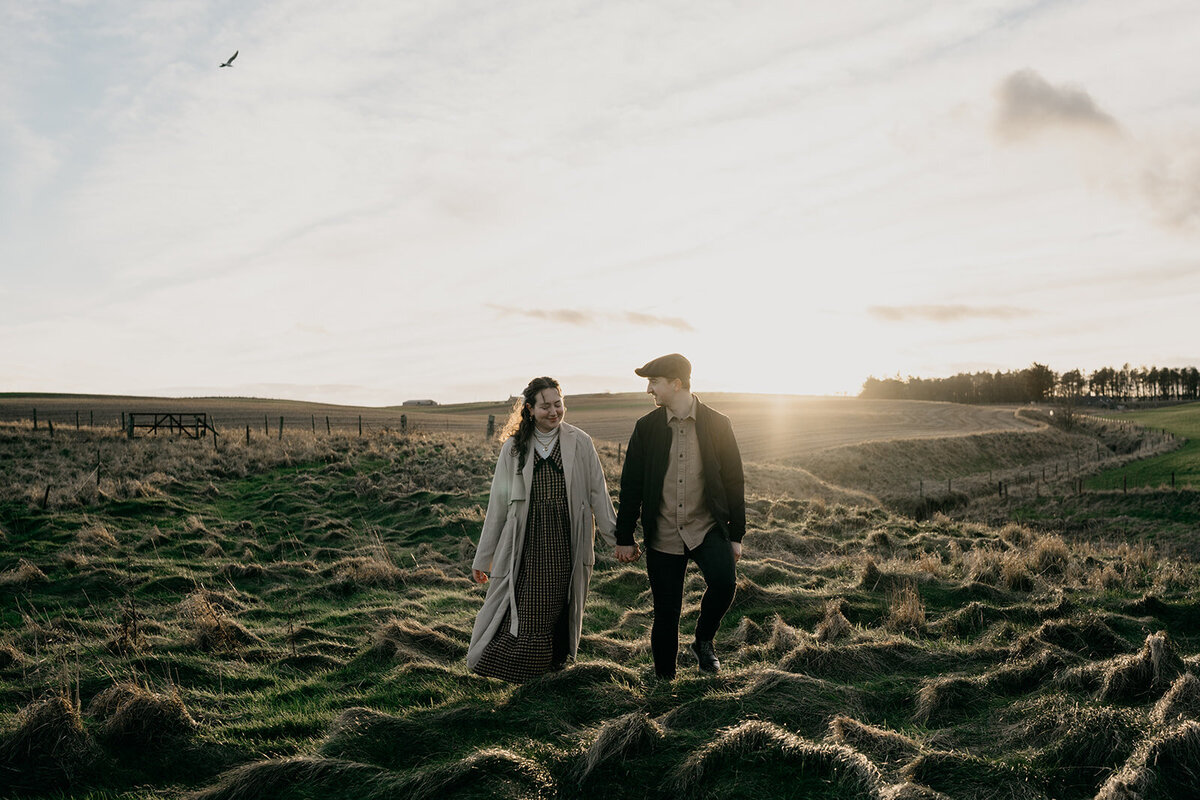 Aberdeenshire Engagement and Couple Photo Session at Dunnottar Castle-37