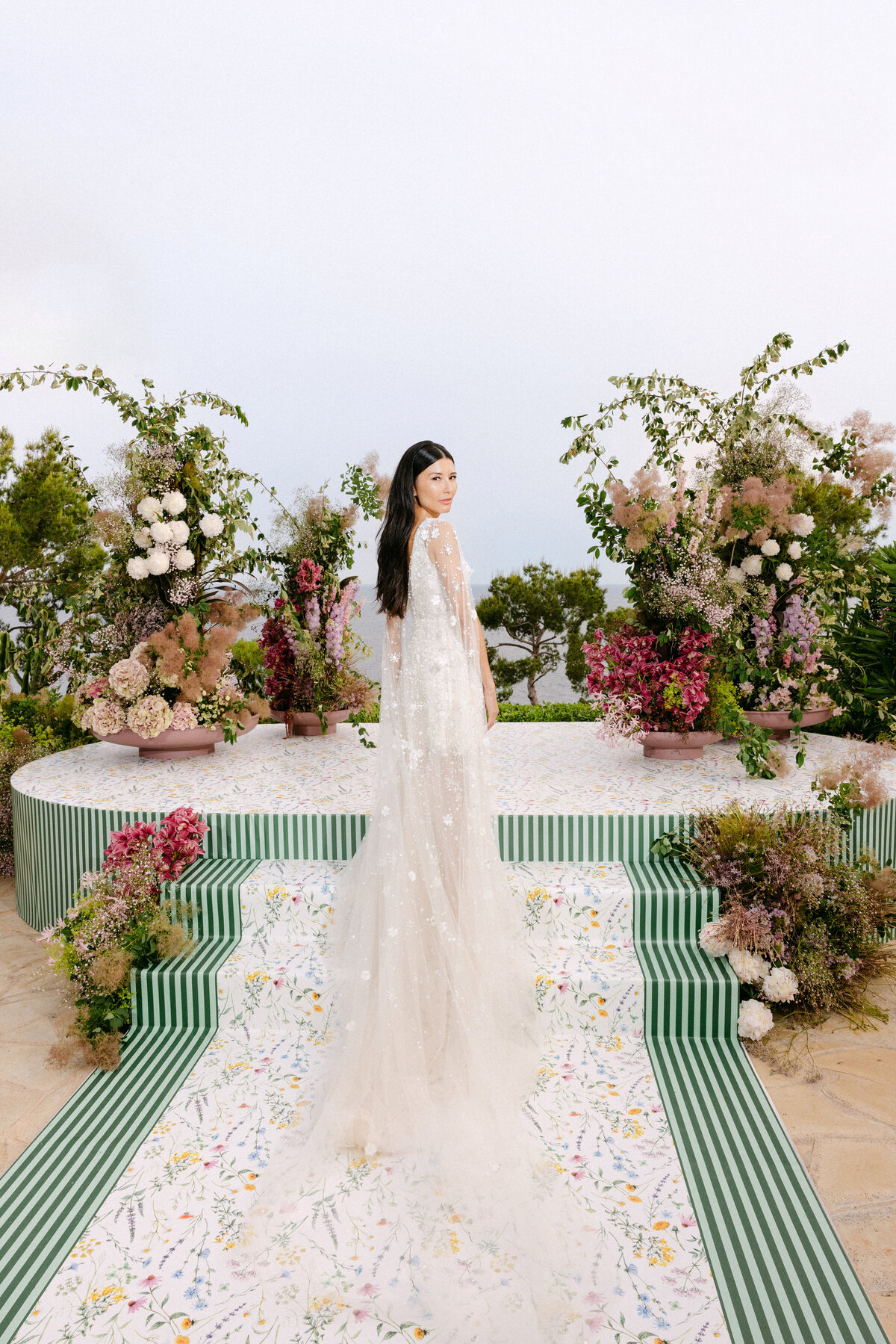 Elegant Bride at her Luxury wedding French Riviera at le Grand Hotel du Cap Ferrat, A Four Seasons Hotel