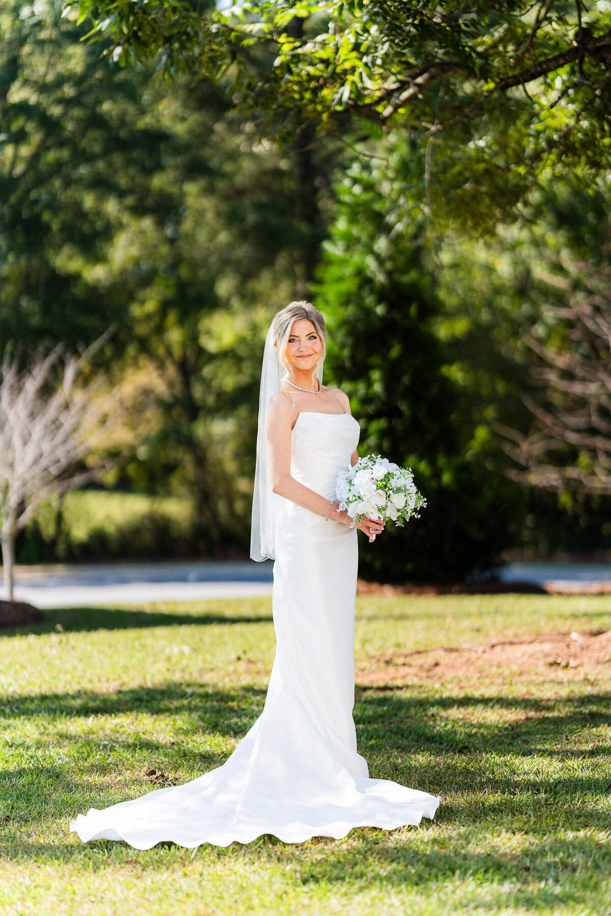 Couple at ever after farms citrus barn wedding