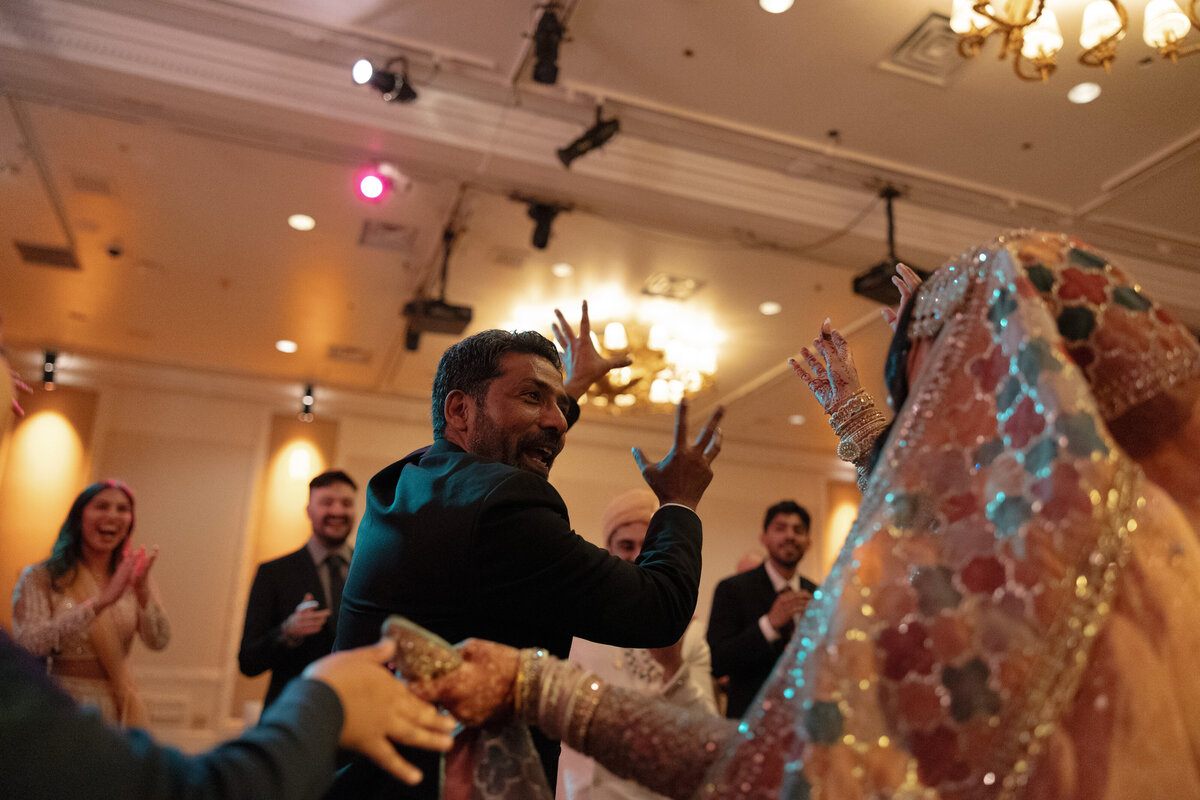 Vibrant wedding reception moment by photographers in Puerto Rico

