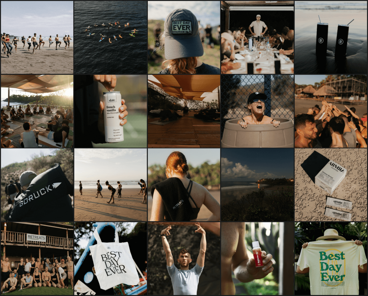 Live Better photos from retreats with people in their community doing wellness activities