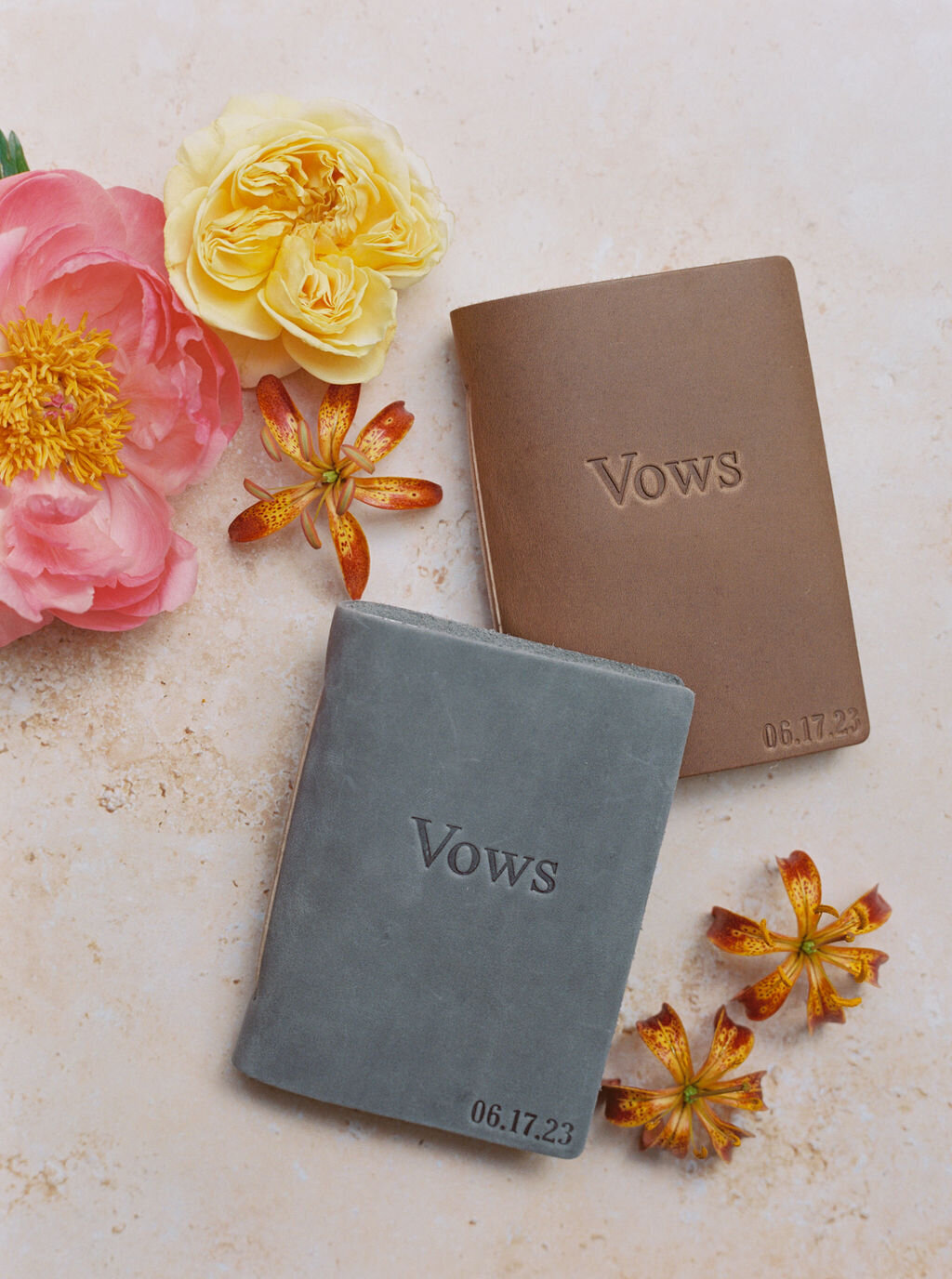 Bride and Groom Vow Books