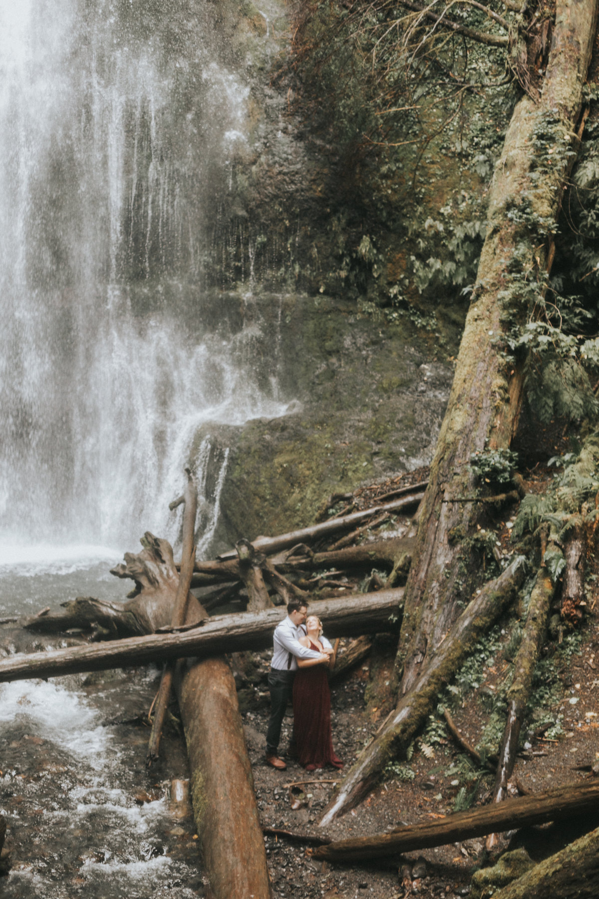 lakecrescent - olympic national park - marymere falls - elopement - engagement session-16