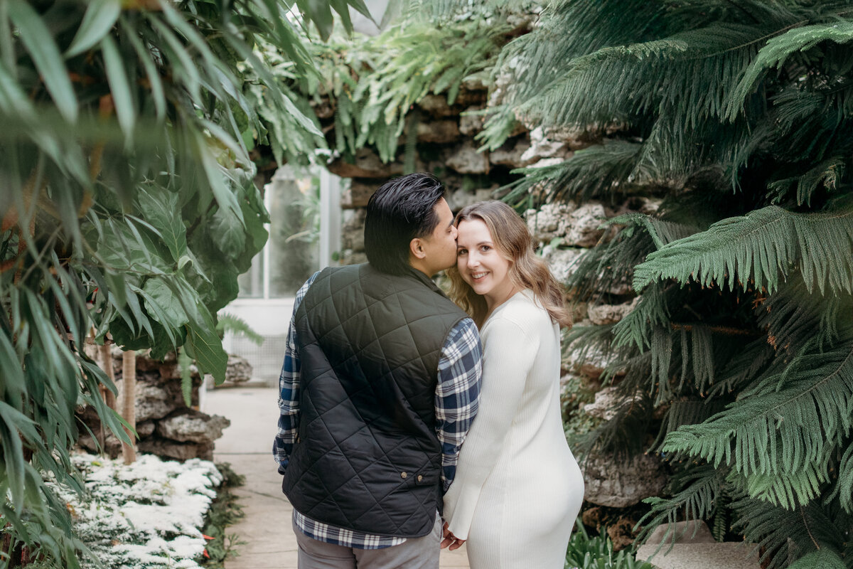Engagement Photo Session at Wilder Park Conservatory in Elmhurst, IL