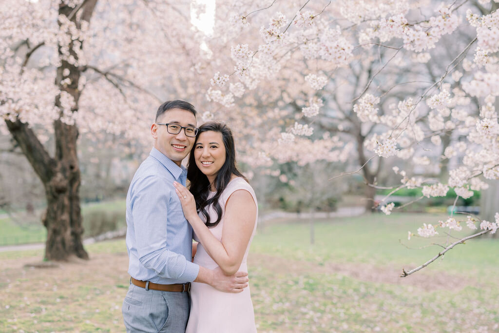 Central Park Cherry Blossom Engagement session 0501