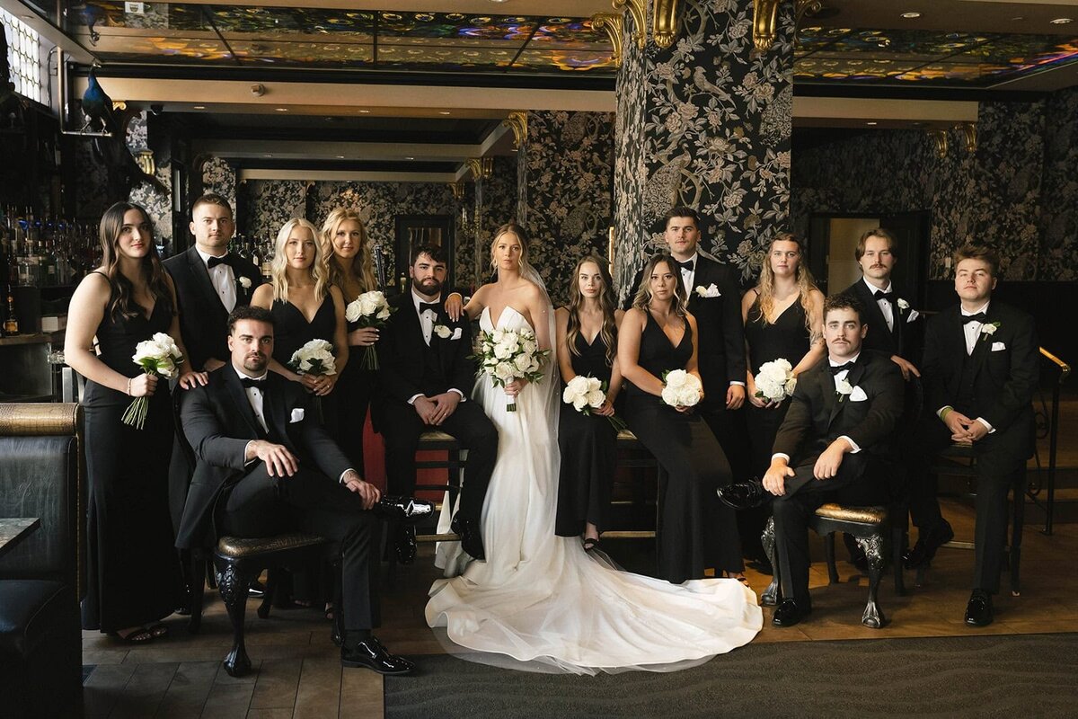 Editorial wedding party photo inspiration
