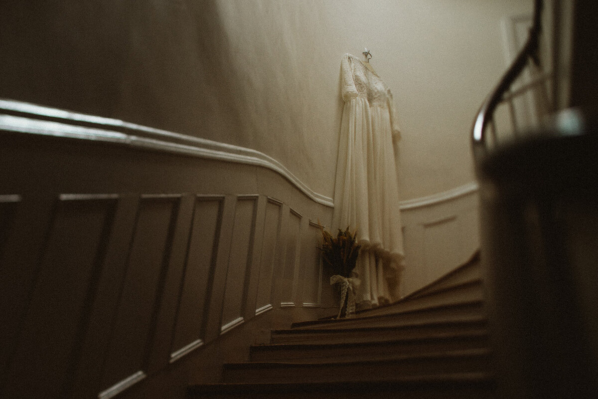 moody wedding dress