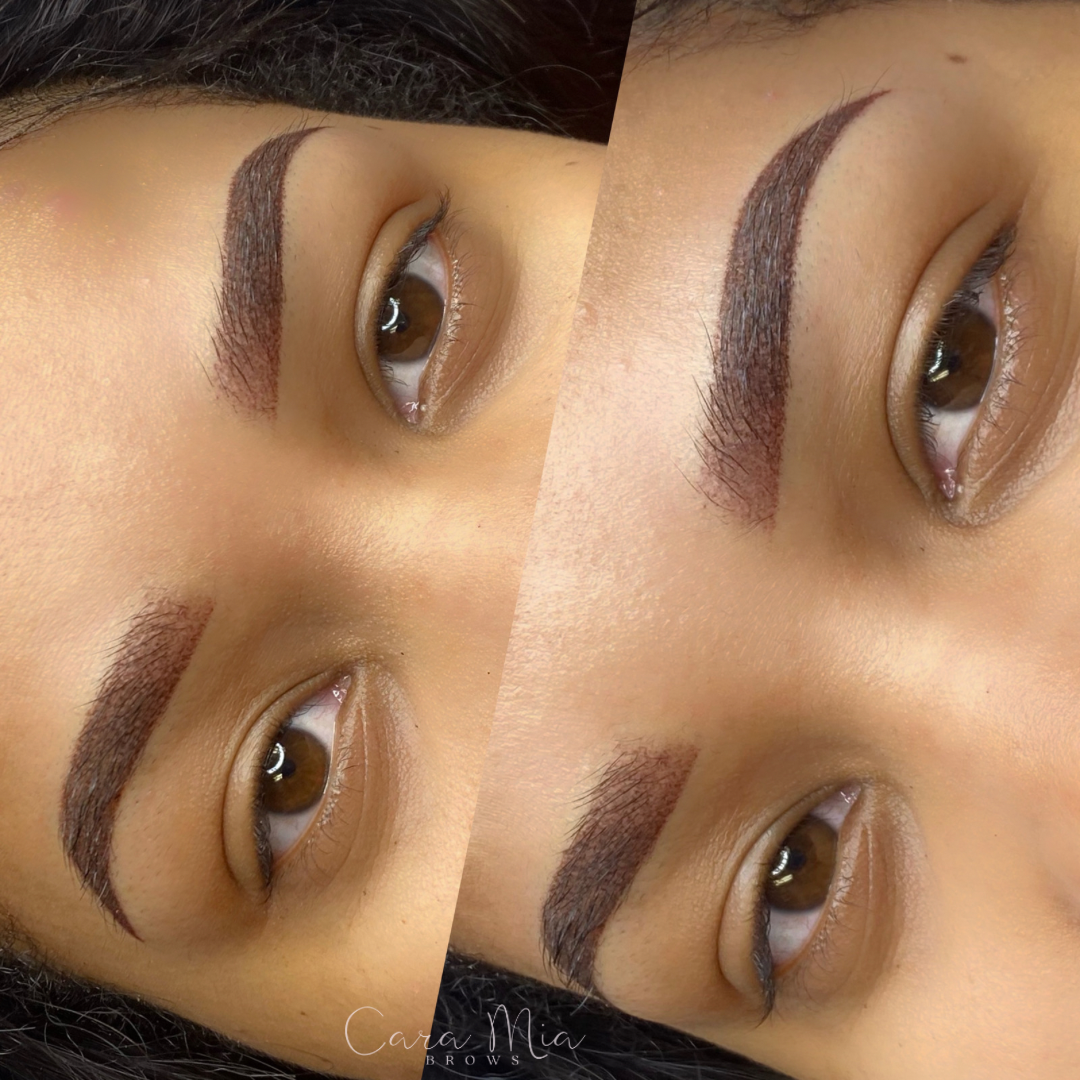 Ombre Powder Brows before and after
