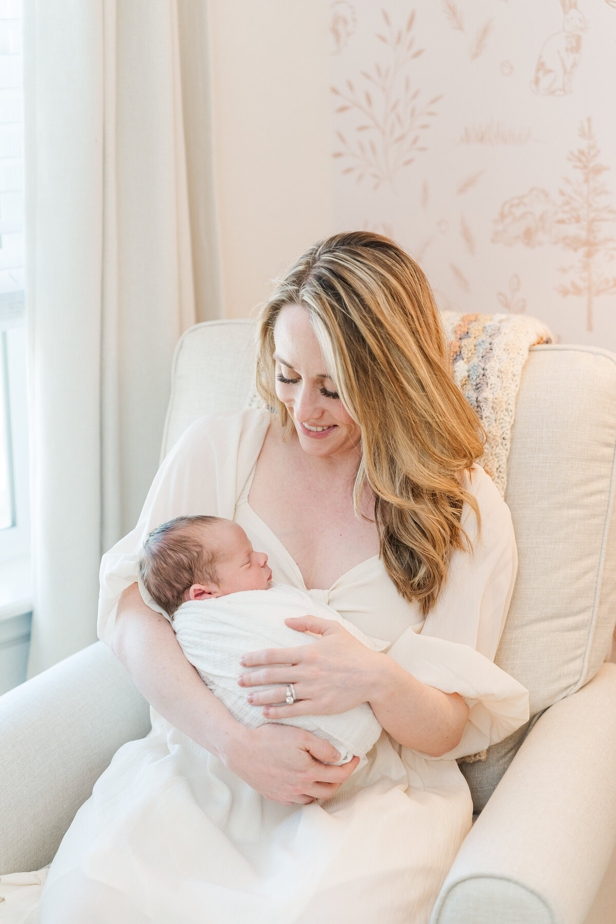 Baby boy woodland nursery lifestyle newborn session elena spraguer photography 0045