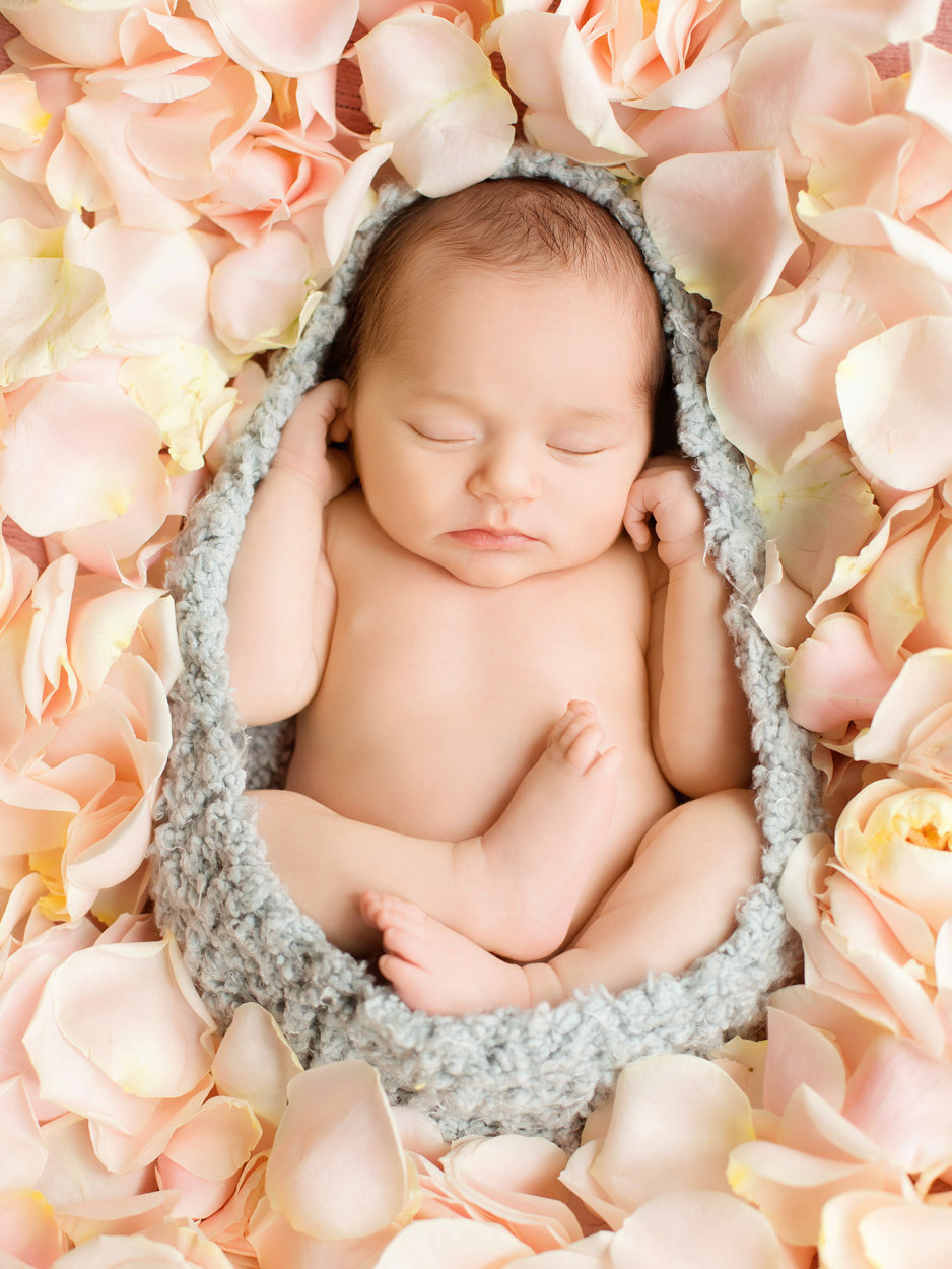 newborn in flowers268