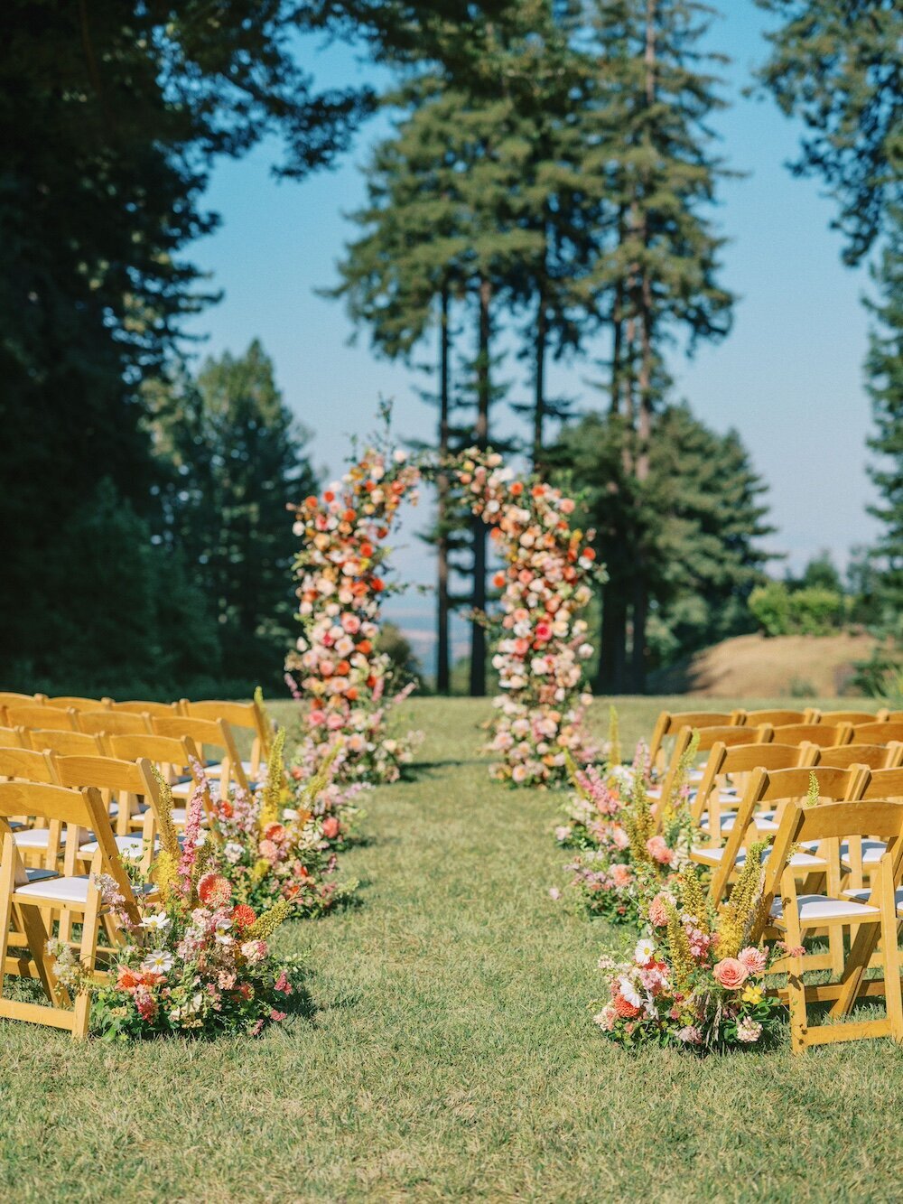 Mountain Terrace-Wedding-Woodside-California-Floral Arch