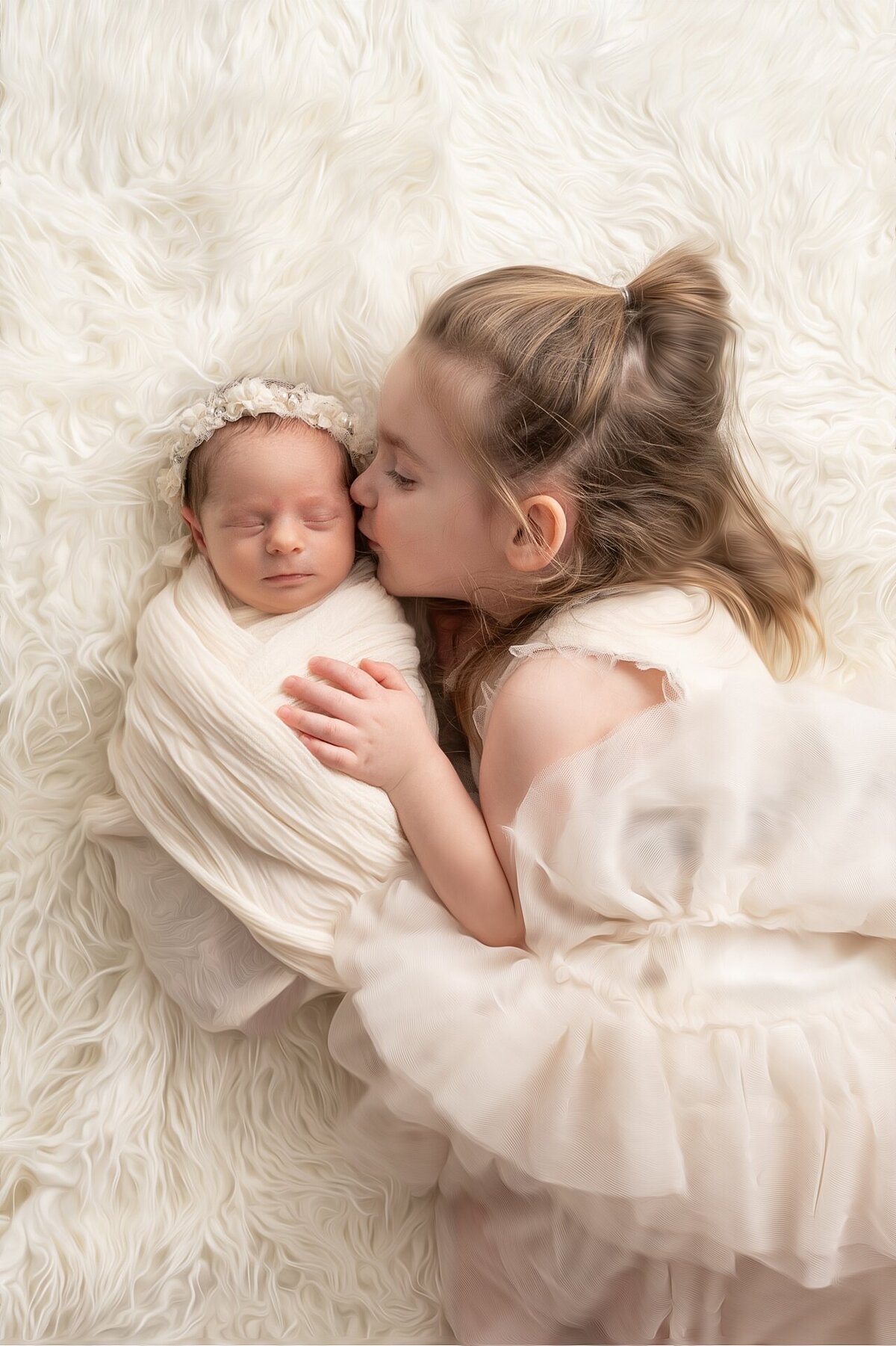 big sister with newborn photo