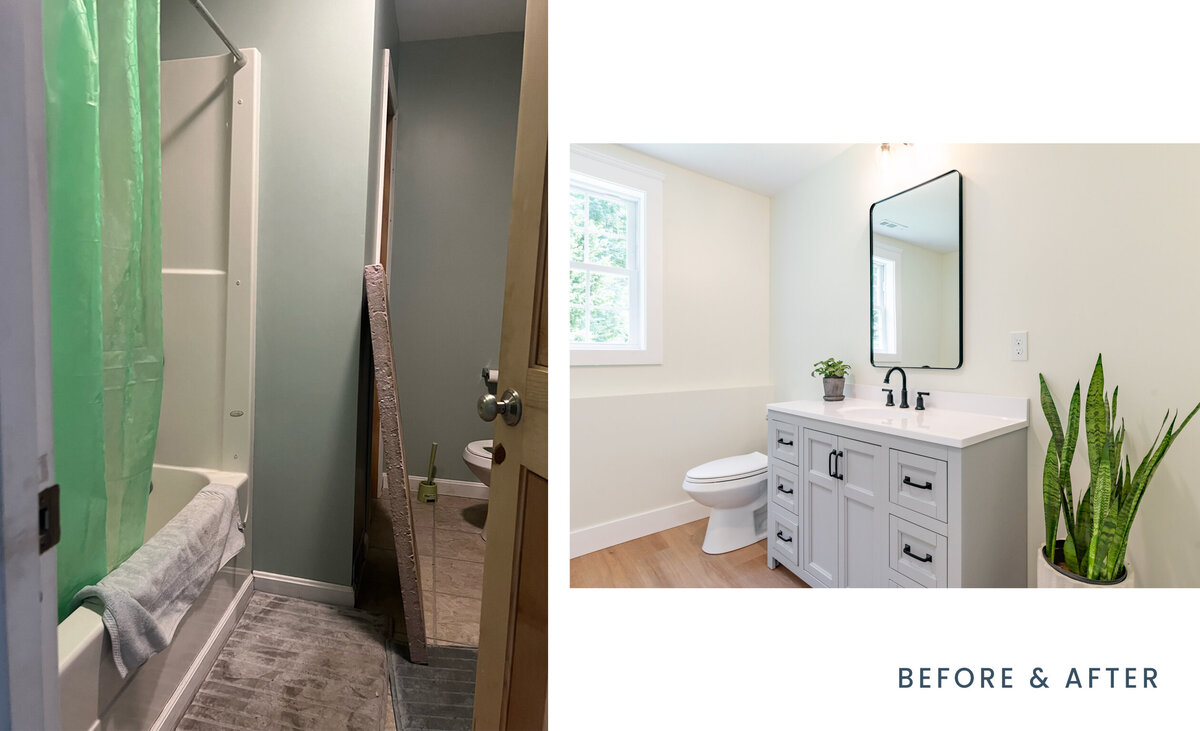 Lower bathroom B&A