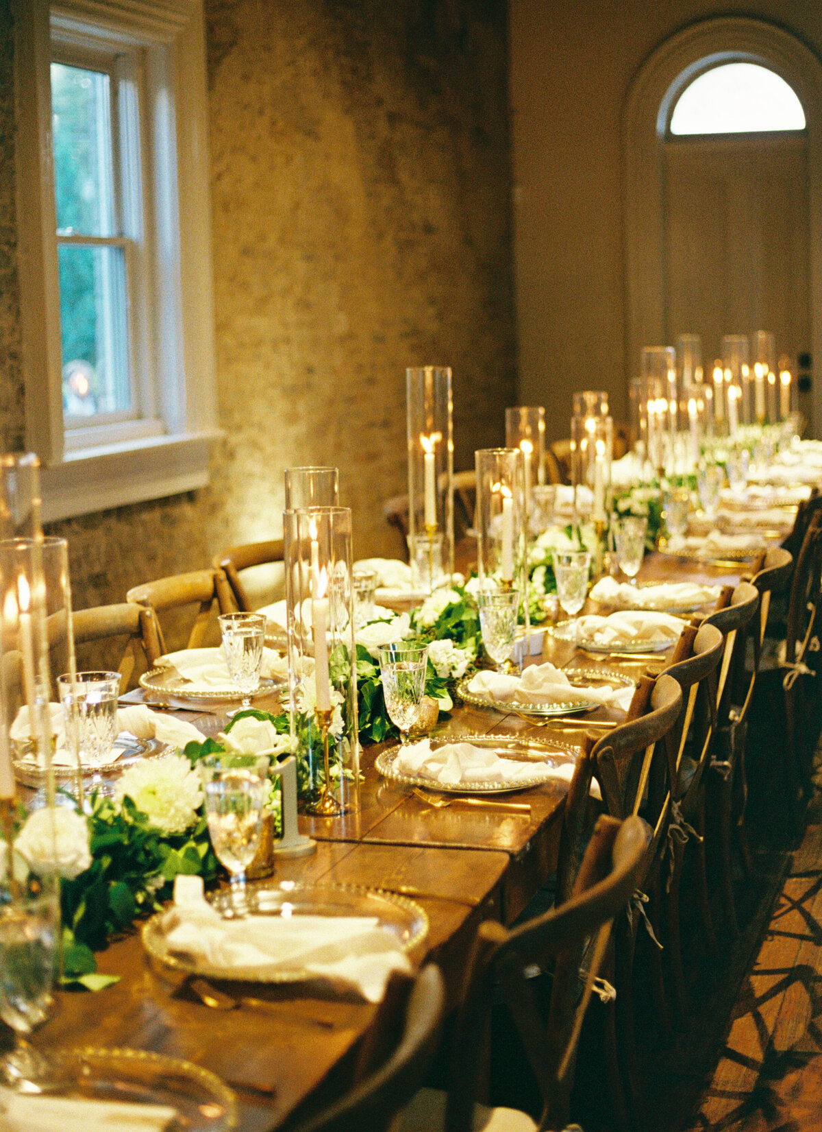 A film photo of reception details by a Tampa photographer in Florida.