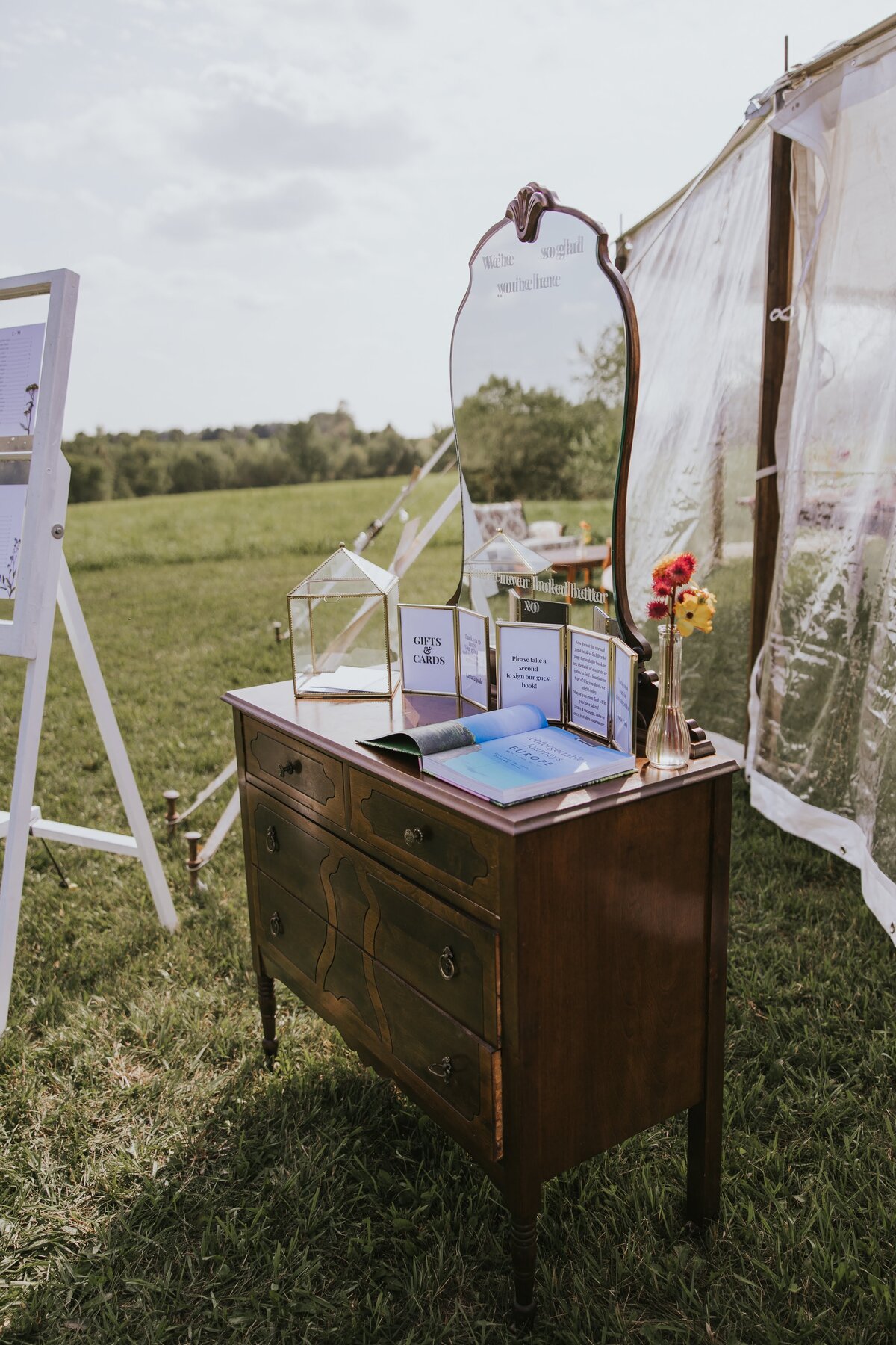 K+J Backyard Farm Wedding Colourful Flowers20