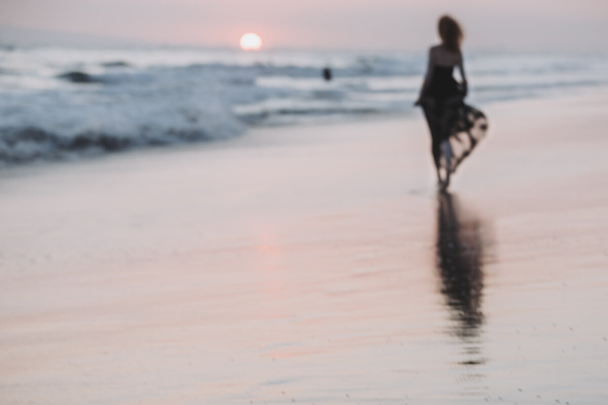Caroline Morey Photography Coastal Portrait Beach Goddess Romantic Woman Pink Sunset Huntington Beach4M3A7220