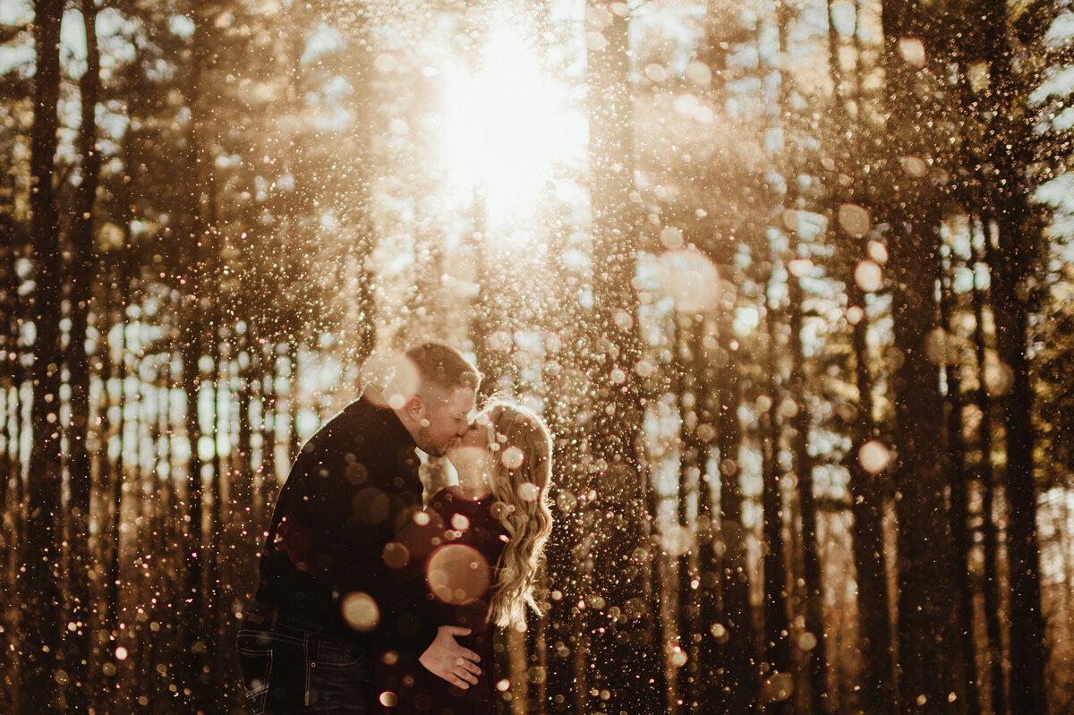 Wisconsin winter engagement session.