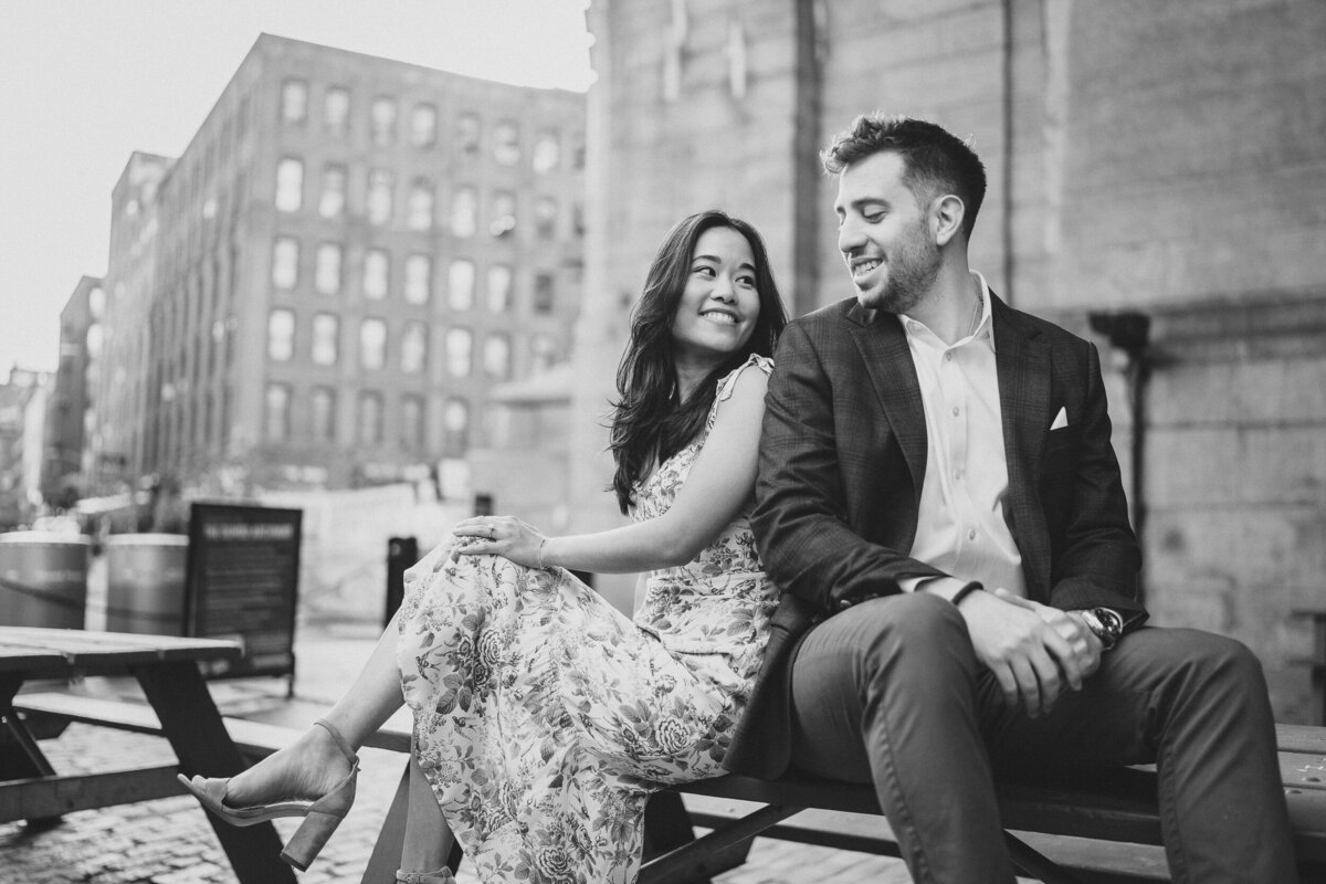 new york engagement session taken at dumbo